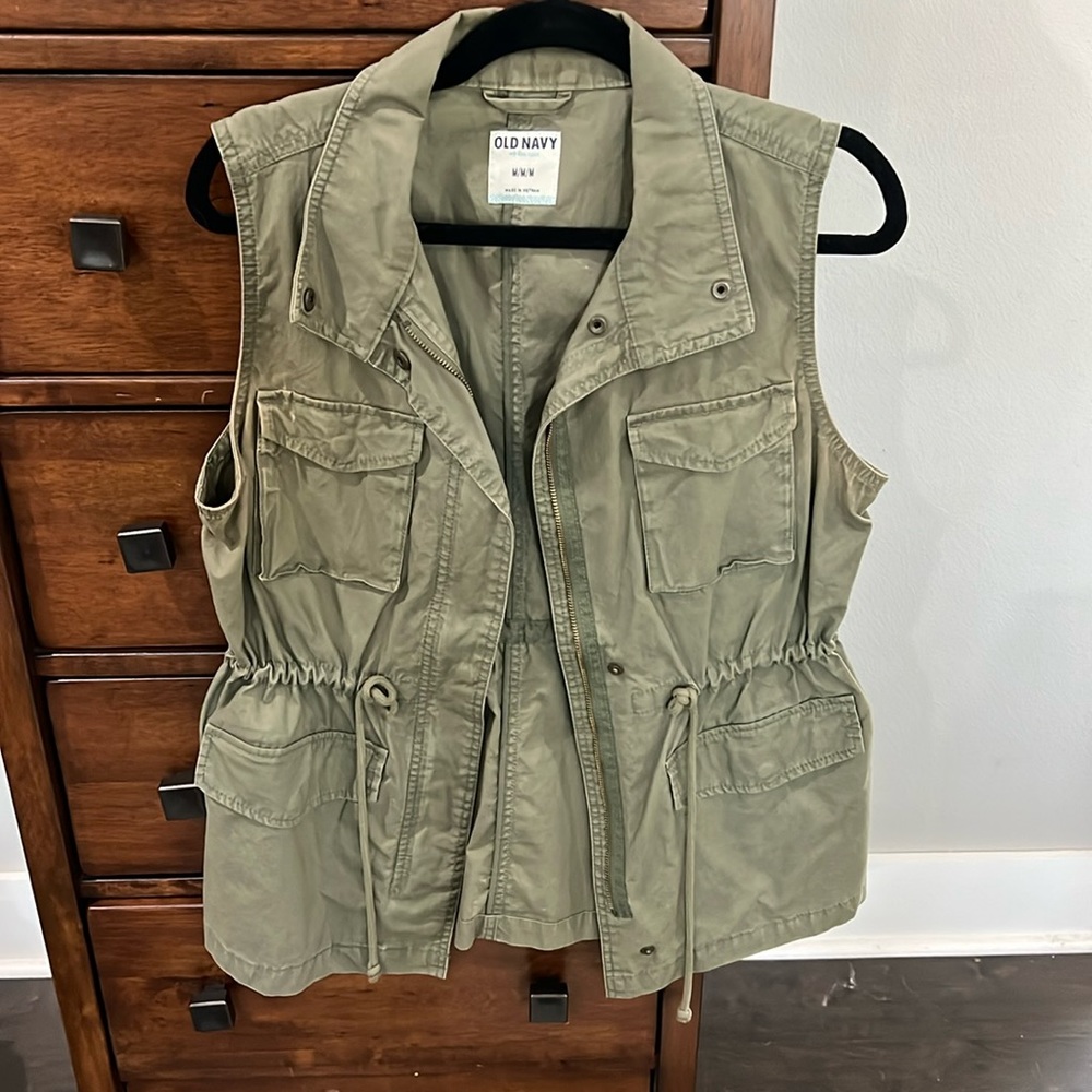 Army green utility vest
